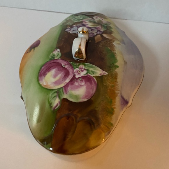 Thames Vintage Fruit Themed Covered Trinket Dish - Picture 3 of 13